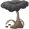 Gray desolate mushroom.